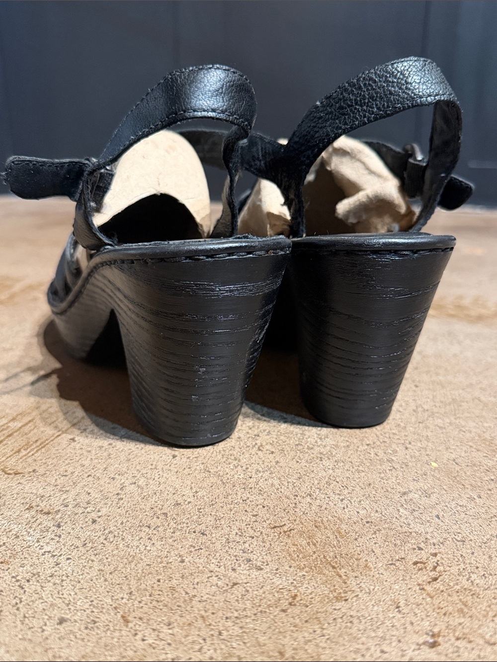 Born Black Leather Heels - Picture 3 of 7